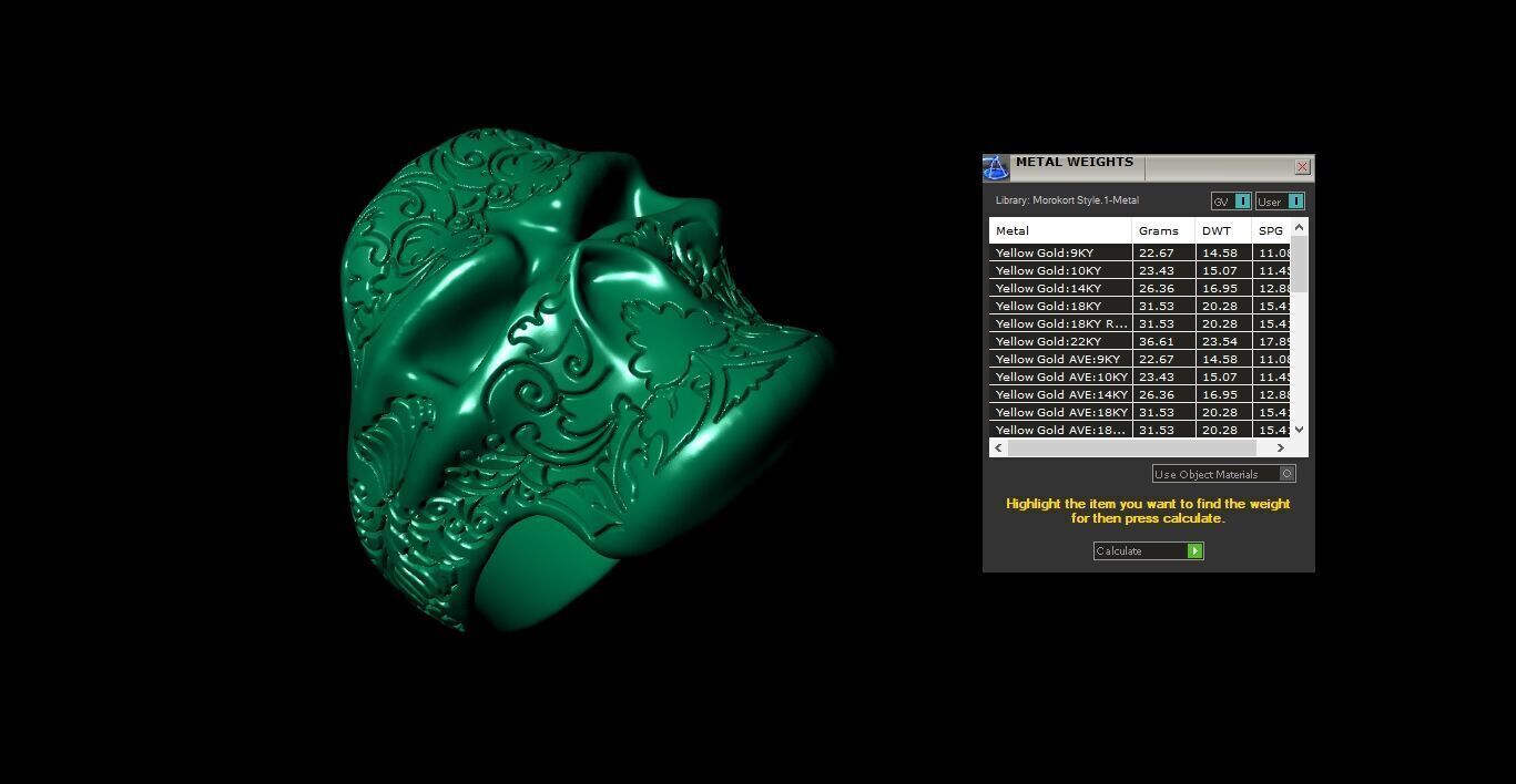 Top Diamond Men Ring STL 3DM 2MR050 3D print model_3