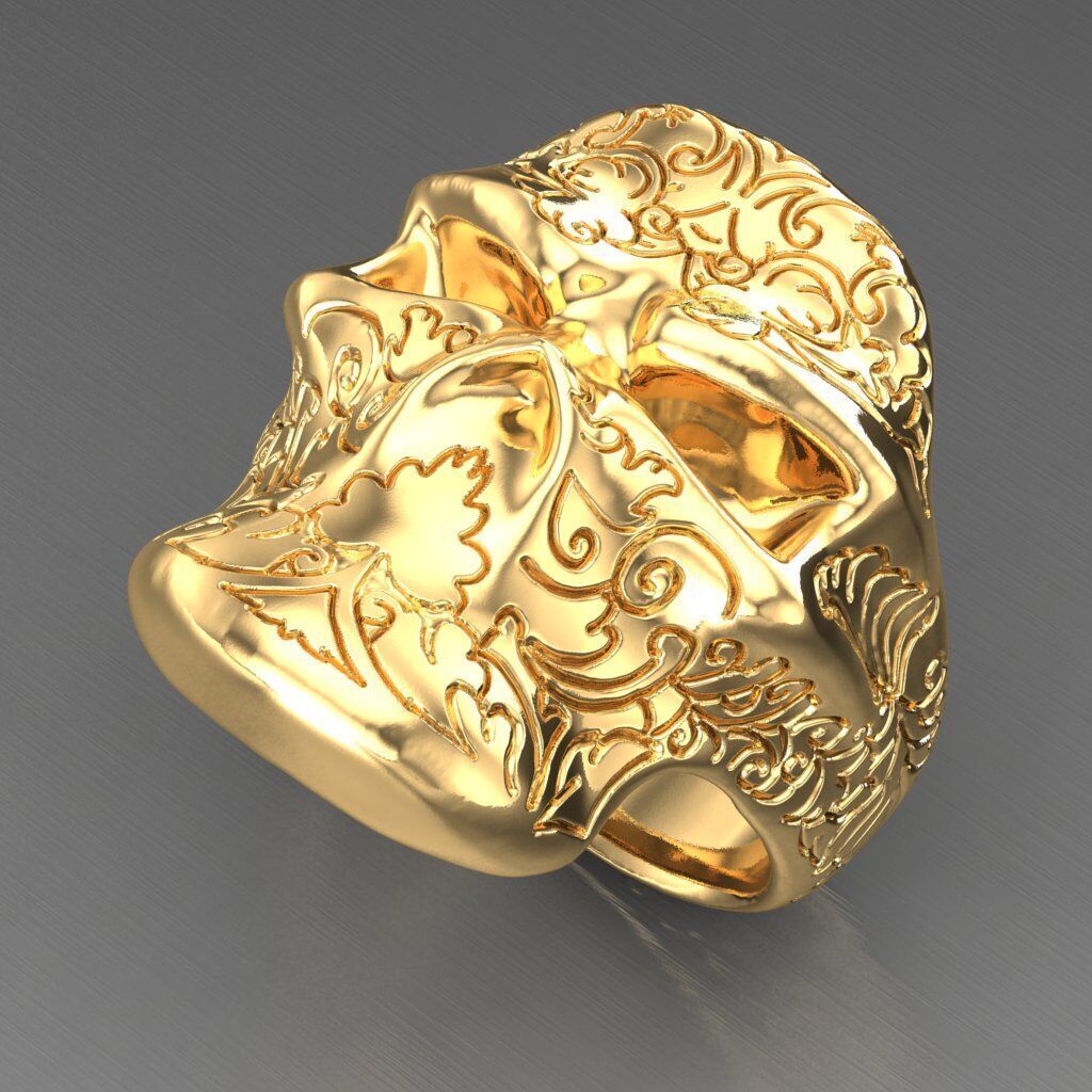 Top Diamond Men Ring STL 3DM 2MR050 3D print model_7