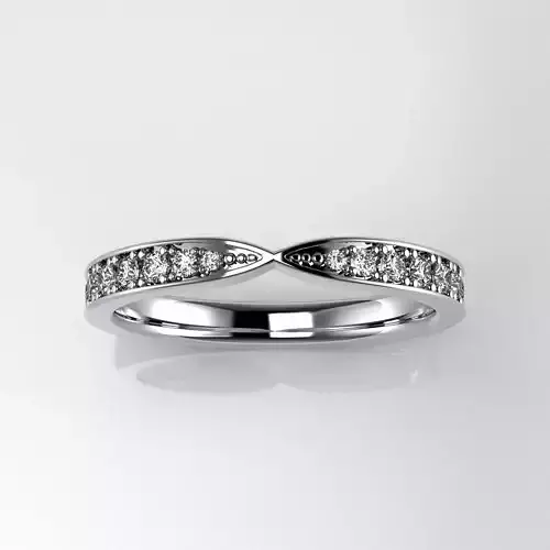 Classic Thin Top Ring - Ribbon Eternity Band - Engagement Ring