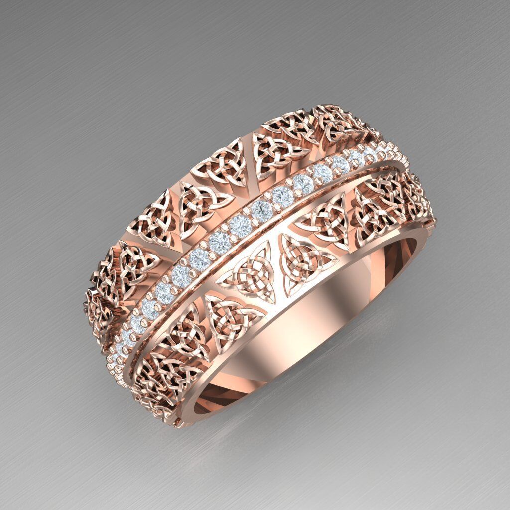 Top Diamond Men Ring STL 3DM 2MR048 3D print model_11