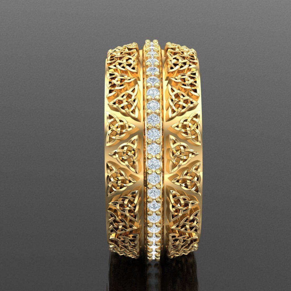 Top Diamond Men Ring STL 3DM 2MR048 3D print model_13