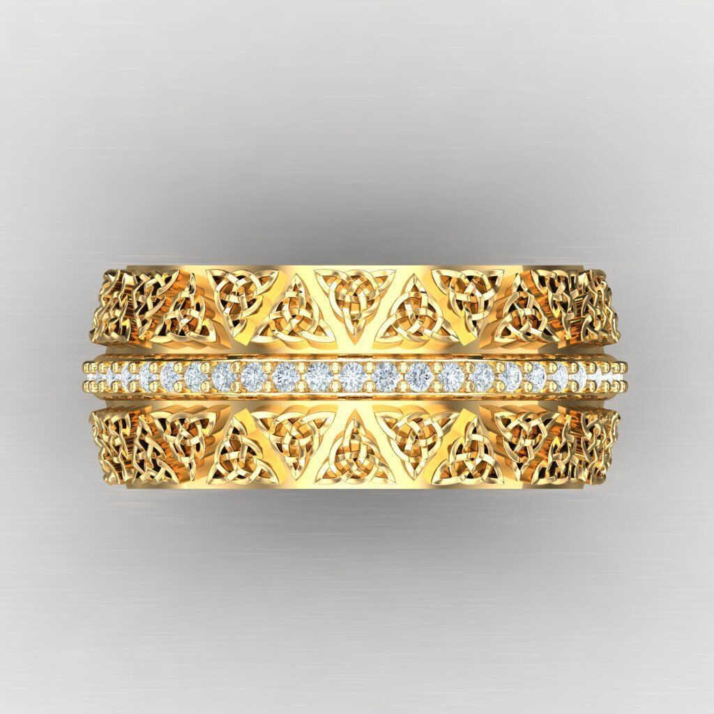 Top Diamond Men Ring STL 3DM 2MR048 3D print model_10