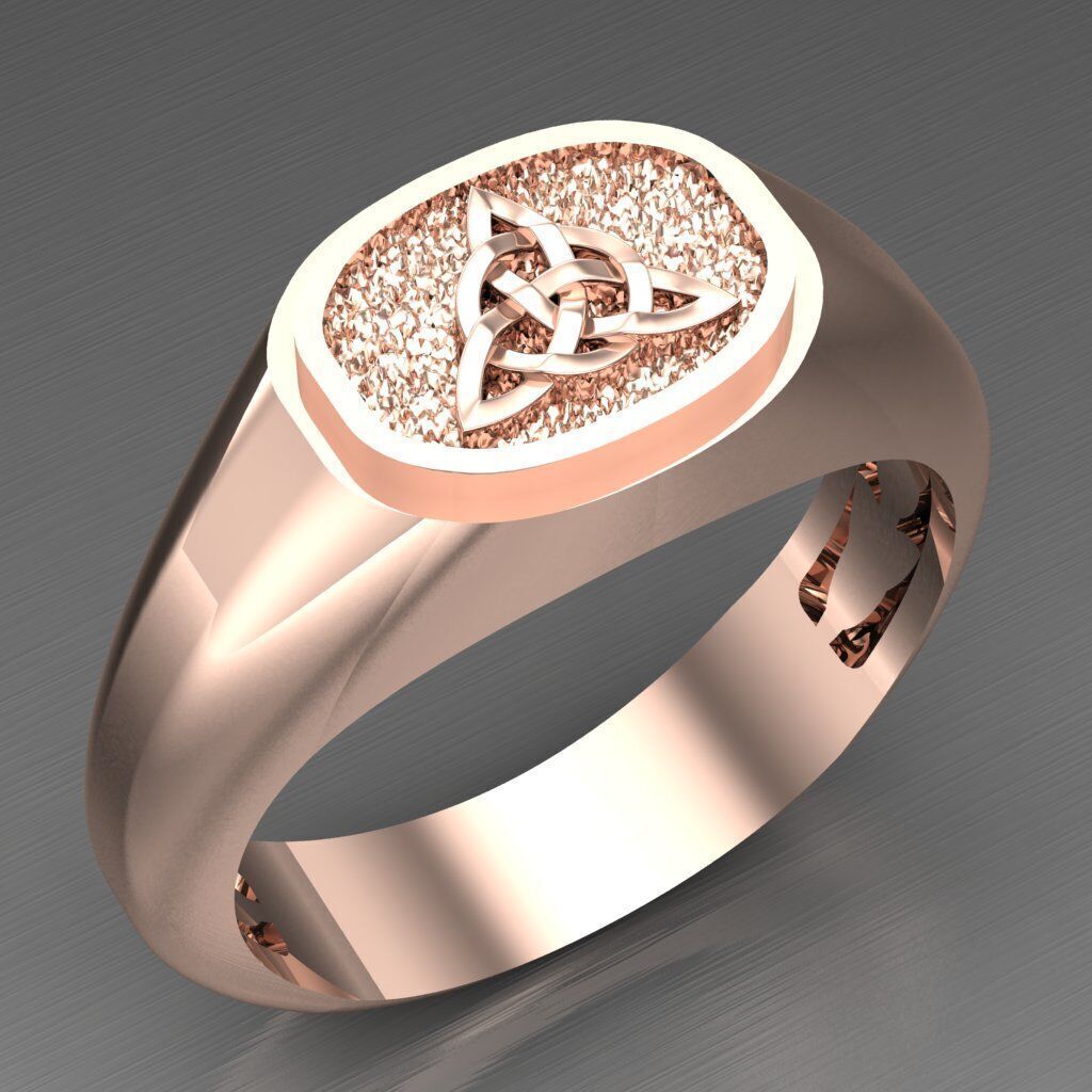 Top Diamond Men Ring STL 3DM 2MR047 3D print model_4