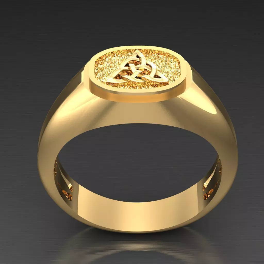 Top Diamond Men Ring STL 3DM 2MR047 3D print model_0