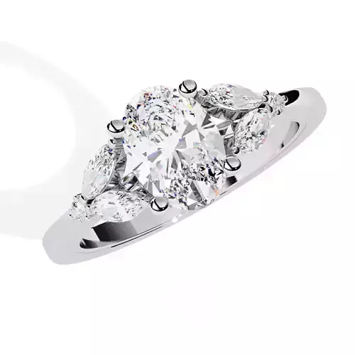 Oval  DIAMOND RING -CAD-008