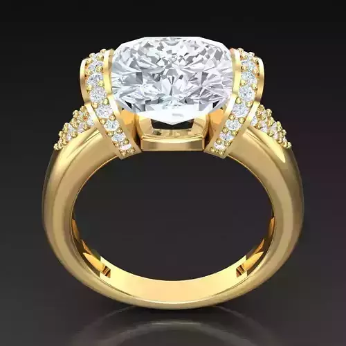 Top Diamond Men Ring STL 3DM 2MR046