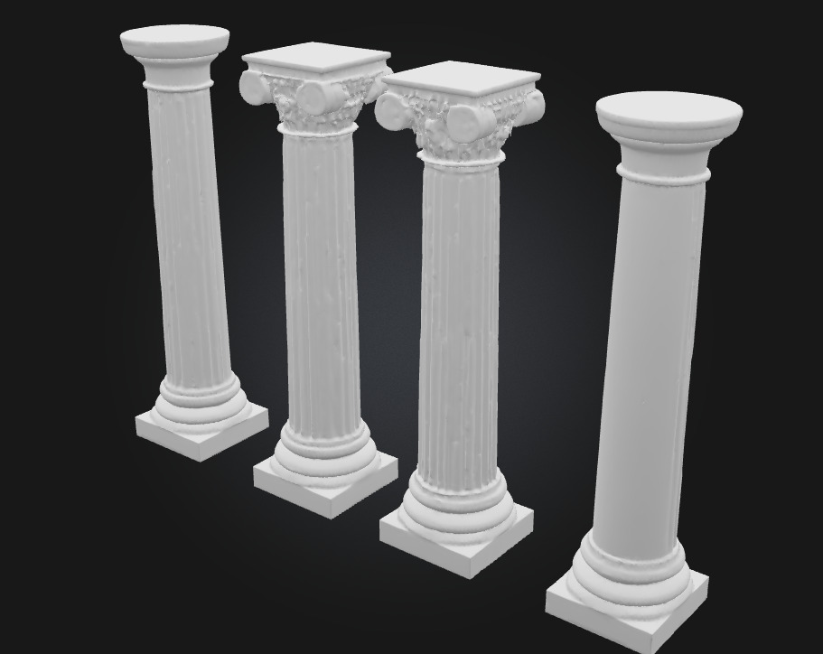 Classical Pillars Series  Foundations of Architectural Heritage 3D model_9