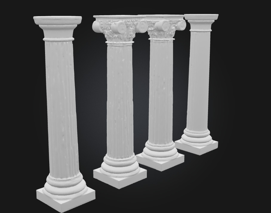 Classical Pillars Series  Foundations of Architectural Heritage 3D model_11