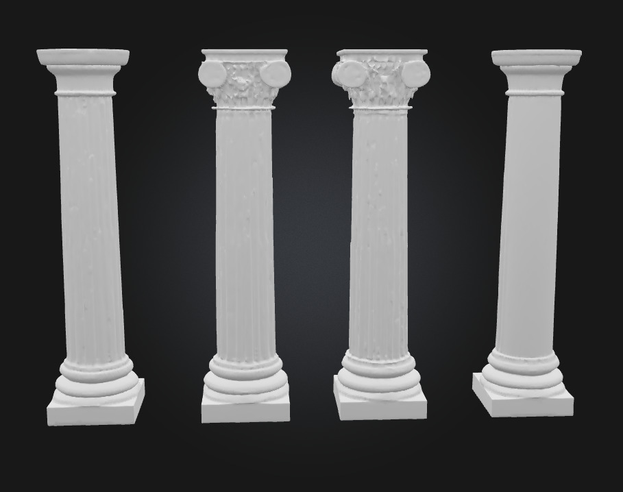 Classical Pillars Series  Foundations of Architectural Heritage 3D model_7
