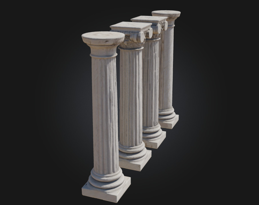 Classical Pillars Series  Foundations of Architectural Heritage 3D model_2