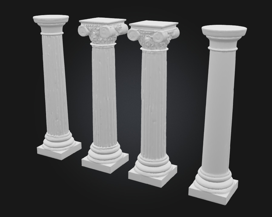 Classical Pillars Series  Foundations of Architectural Heritage 3D model_10