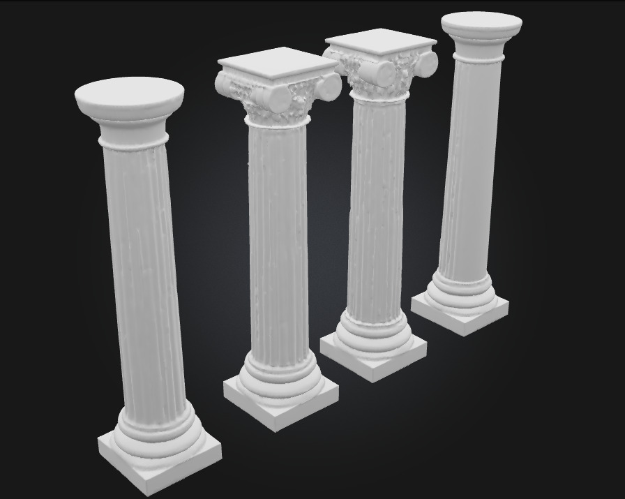 Classical Pillars Series  Foundations of Architectural Heritage 3D model_8