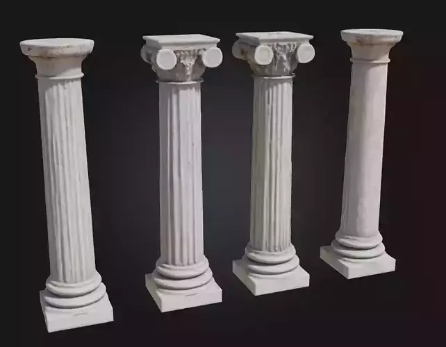 Classical Pillars Series  Foundations of Architectural Heritage 3D model
