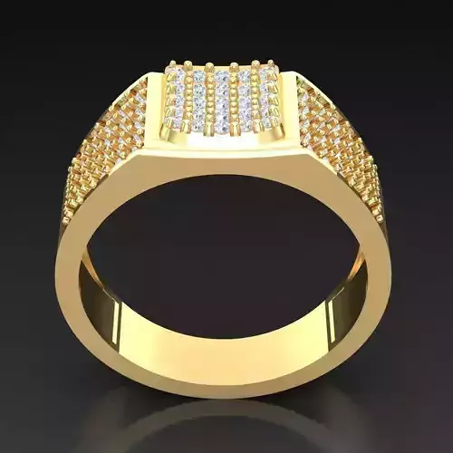 Top Diamond Men Ring STL 3DM 2MR045