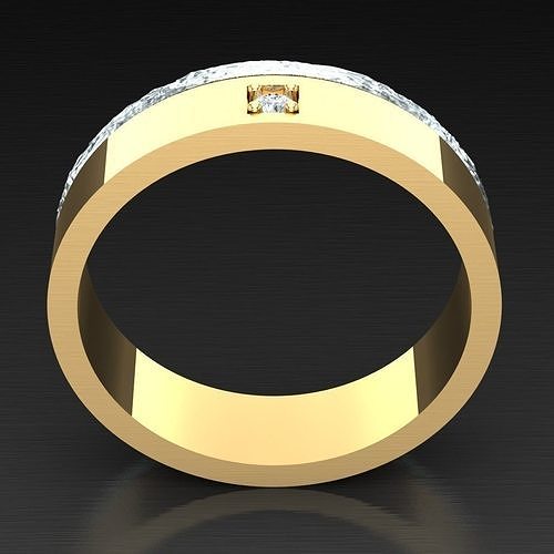 Top Diamond Men Ring STL 3DM 2MR044 3D print model