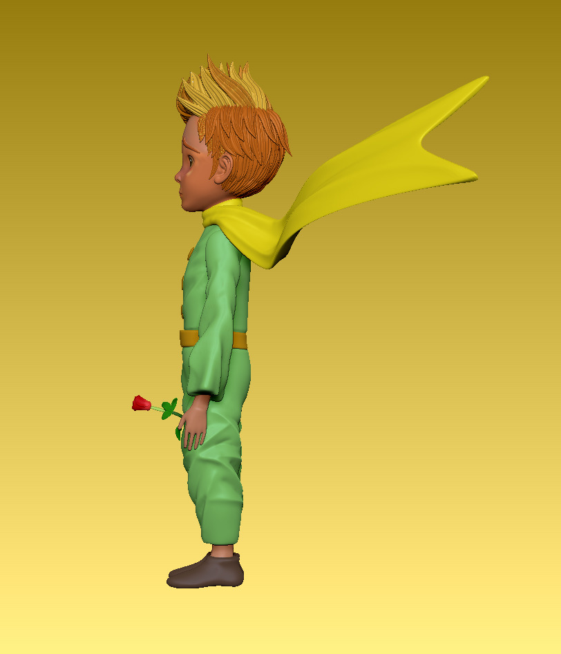 A fiery red little fox 3D print model_4