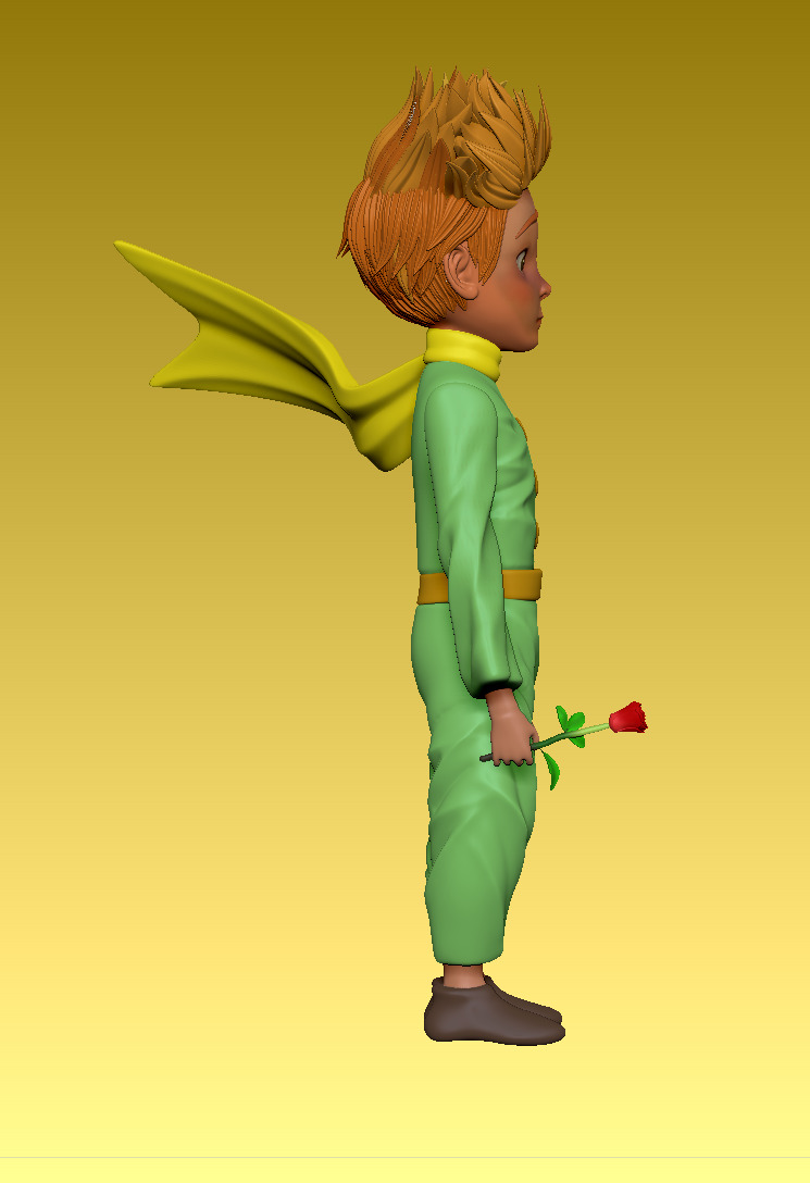 A fiery red little fox 3D print model_2