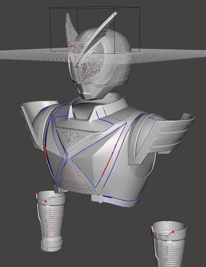 Kamen rider delta cosplay suit 3D print model_1