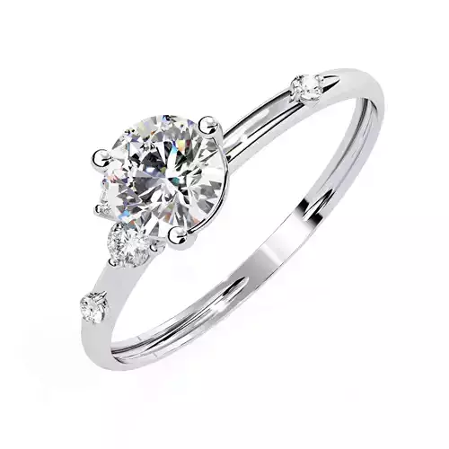 ROUND  DIAMOND RING -CAD-009 3D model