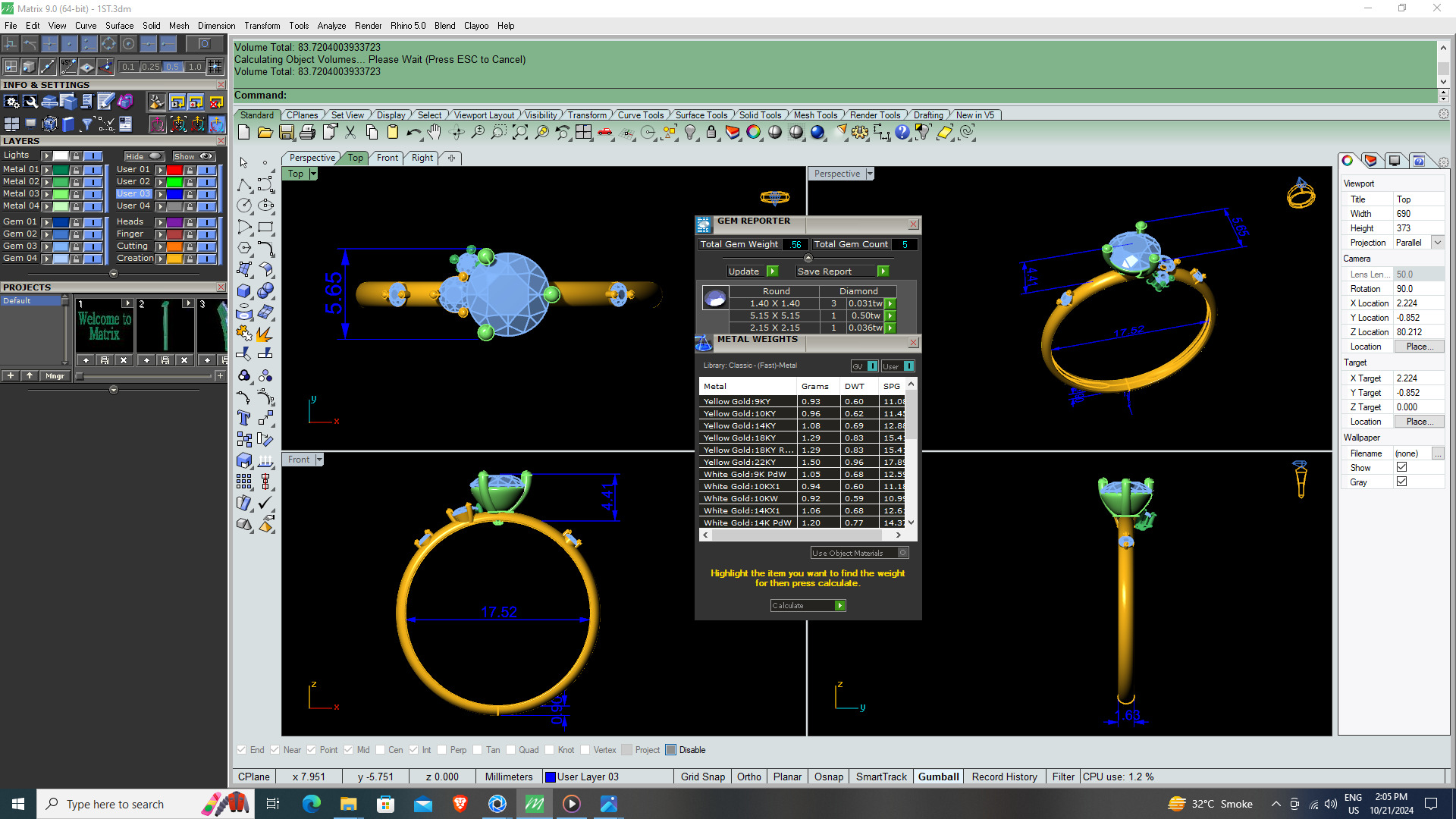 ROUND  DIAMOND RING -CAD-009 3D model_12