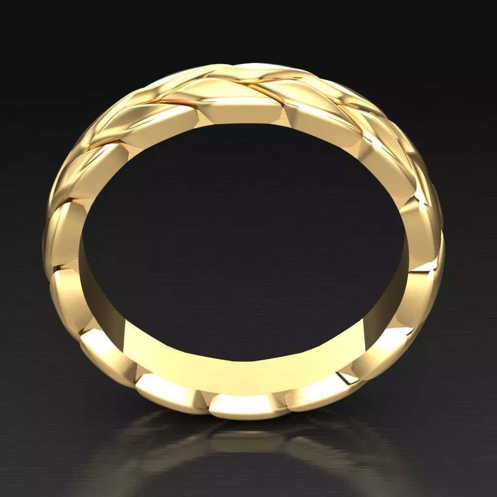 Top Diamond Men Ring STL 3DM 2MR040 3D print model_0