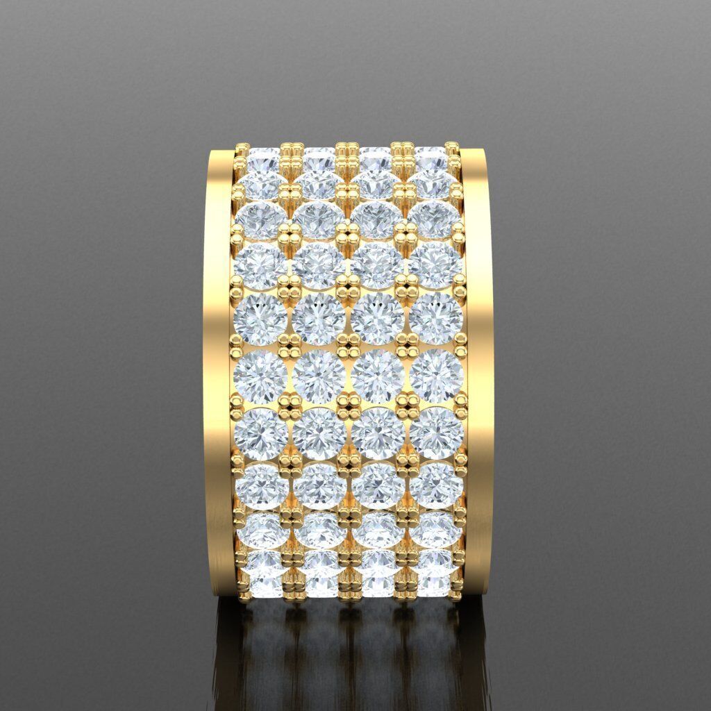 Top Diamond Men Ring STL 3DM 2MR039 3D print model_10