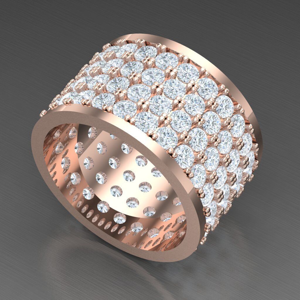 Top Diamond Men Ring STL 3DM 2MR039 3D print model_7