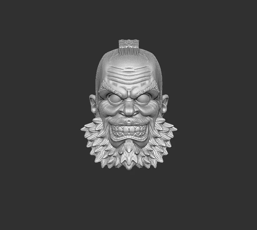 ONE12 Scale Head Zangief 3D print model_0