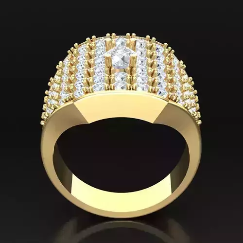 Top Diamond Men Ring STL 3DM 2MR037