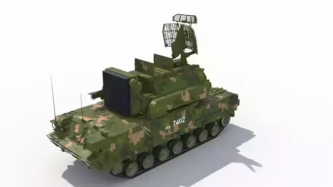 HQ-17AE Air Defense Missile System 3D model