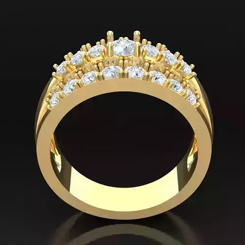 Top Diamond Men Ring STL 3DM 2MR036