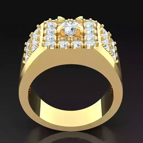 Top Diamond Men Ring STL 3DM 2MR029