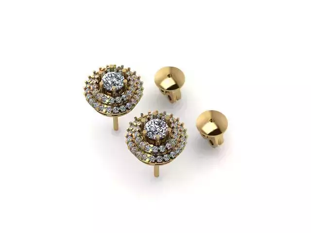 Moissanite Diamond tops With Push