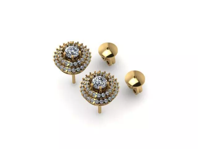 Moissanite Diamond tops With Push 3D print model