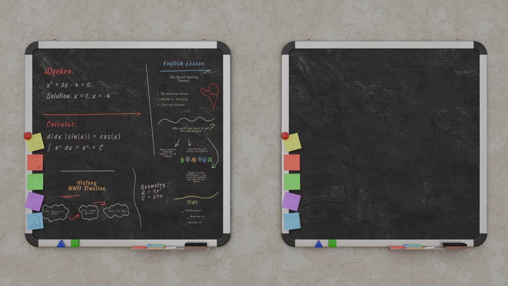 Metal-Framed Essentials - Customizable Writing Board Set 3D Model Collection_20