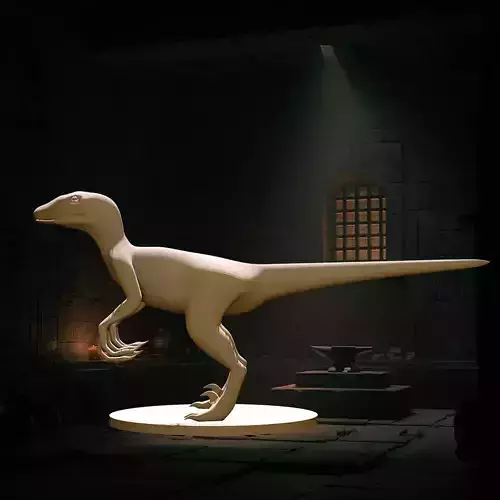 Velociraptor Model Showcase Realistic Dinosaur 3D Model 3D print model