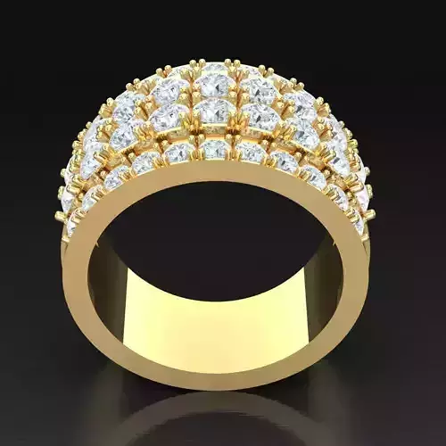 Top Diamond Men Ring STL 3DM 2MR027 3D print model