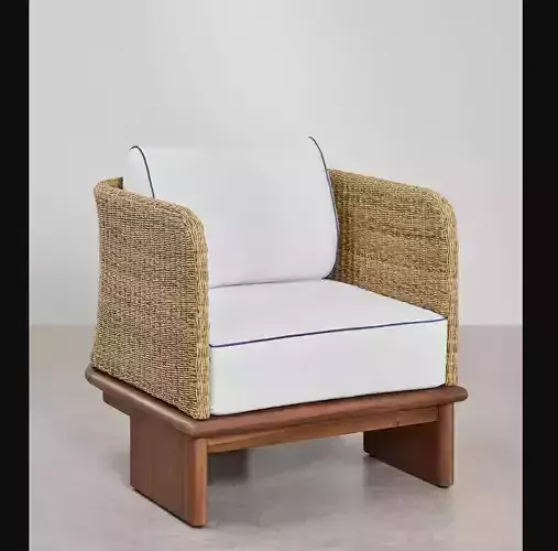wood armchair