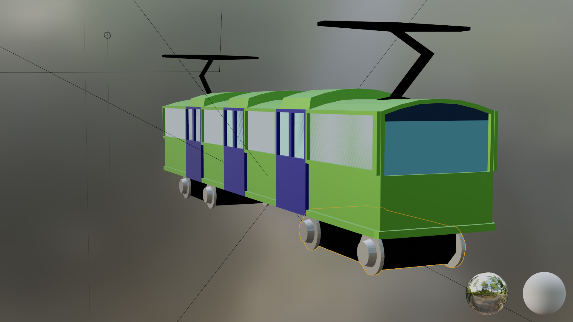 Cartoon Low Poly Train 01 Low-poly 3D model_2