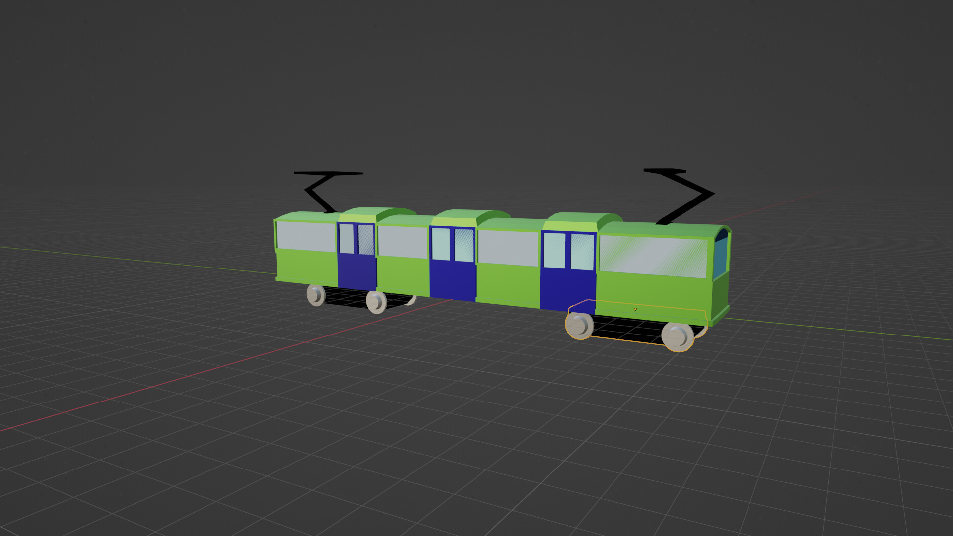 Cartoon Low Poly Train 01 Low-poly 3D model_4