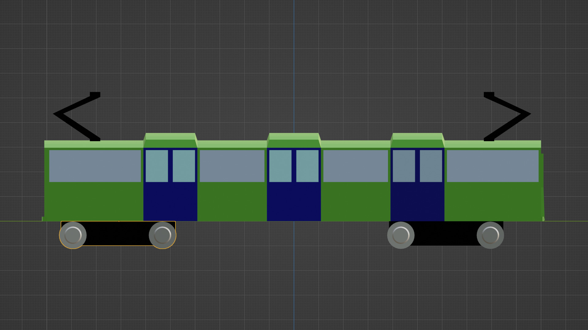 Cartoon Low Poly Train 01 Low-poly 3D model_7