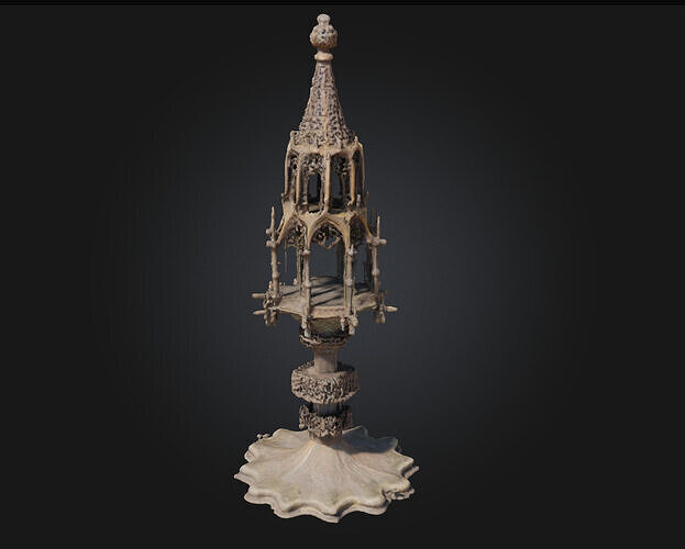 Gothic Reliquary Tower  Sacred Architecture for Arcane Legends 3D model 3