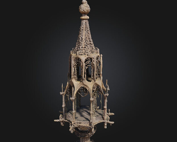 Gothic Reliquary Tower  Sacred Architecture for Arcane Legends 3D model 2