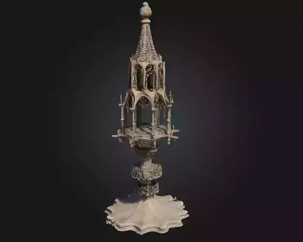Gothic Reliquary Tower Sacred Architecture for Arcane Legends 3D model