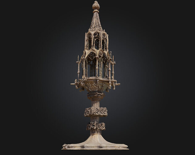 Gothic Reliquary Tower  Sacred Architecture for Arcane Legends 3D model 6