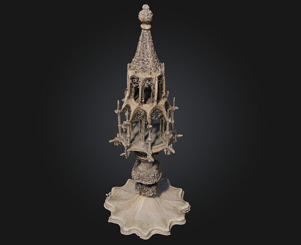 Gothic Reliquary Tower  Sacred Architecture for Arcane Legends 3D model 5