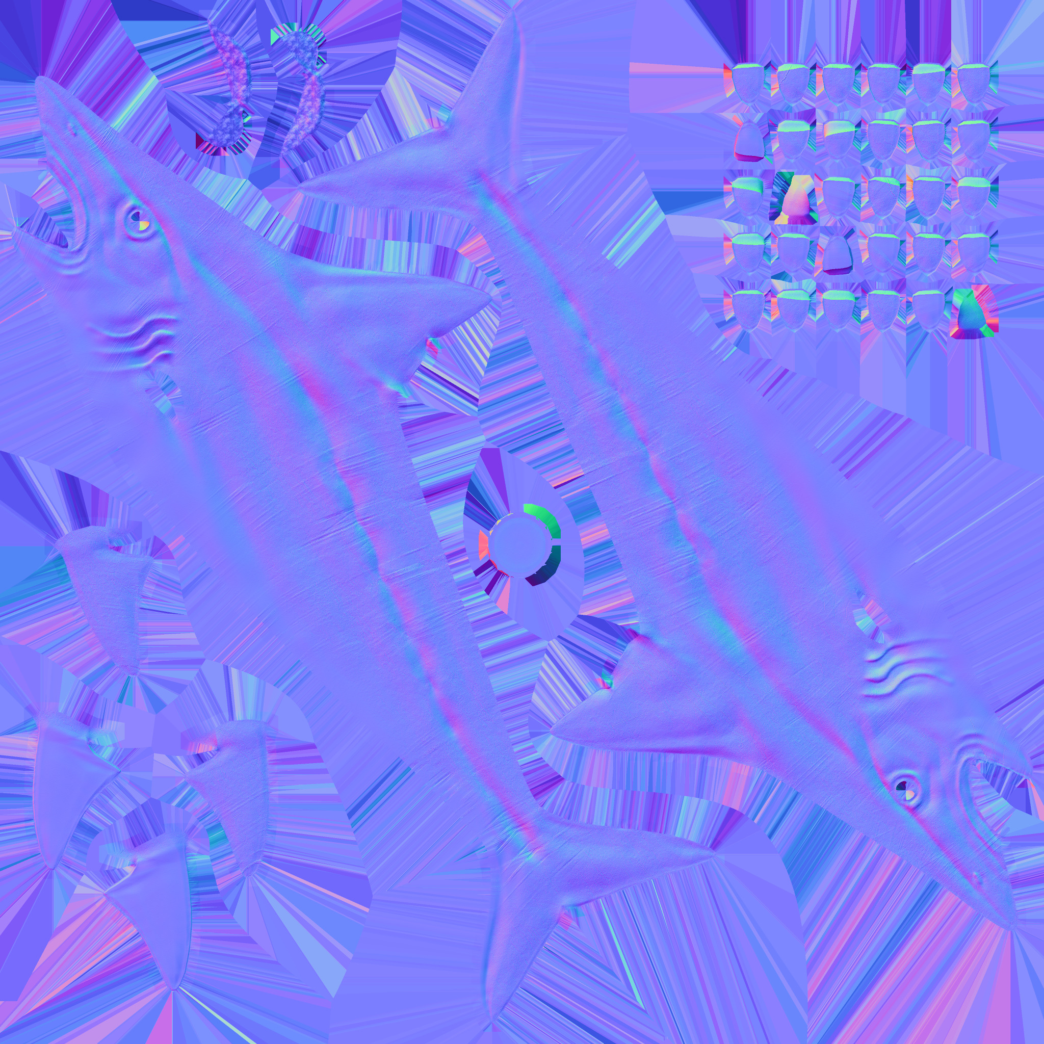 Helicoprion Low-poly 3D model_7