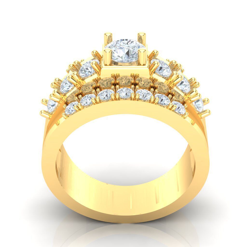 Top Diamond Men Ring STL 3DM 2MR023 3D print model_16