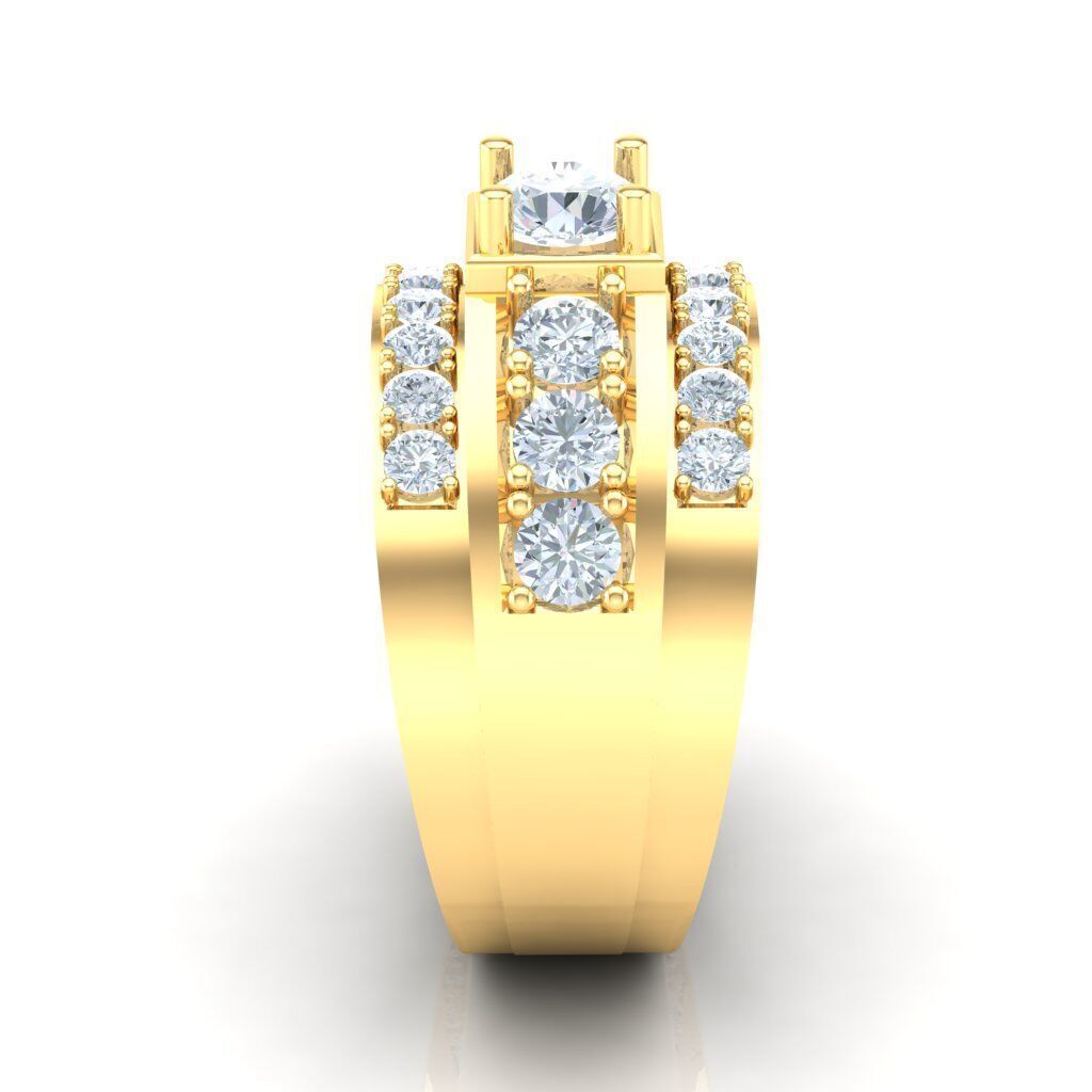 Top Diamond Men Ring STL 3DM 2MR023 3D print model_15