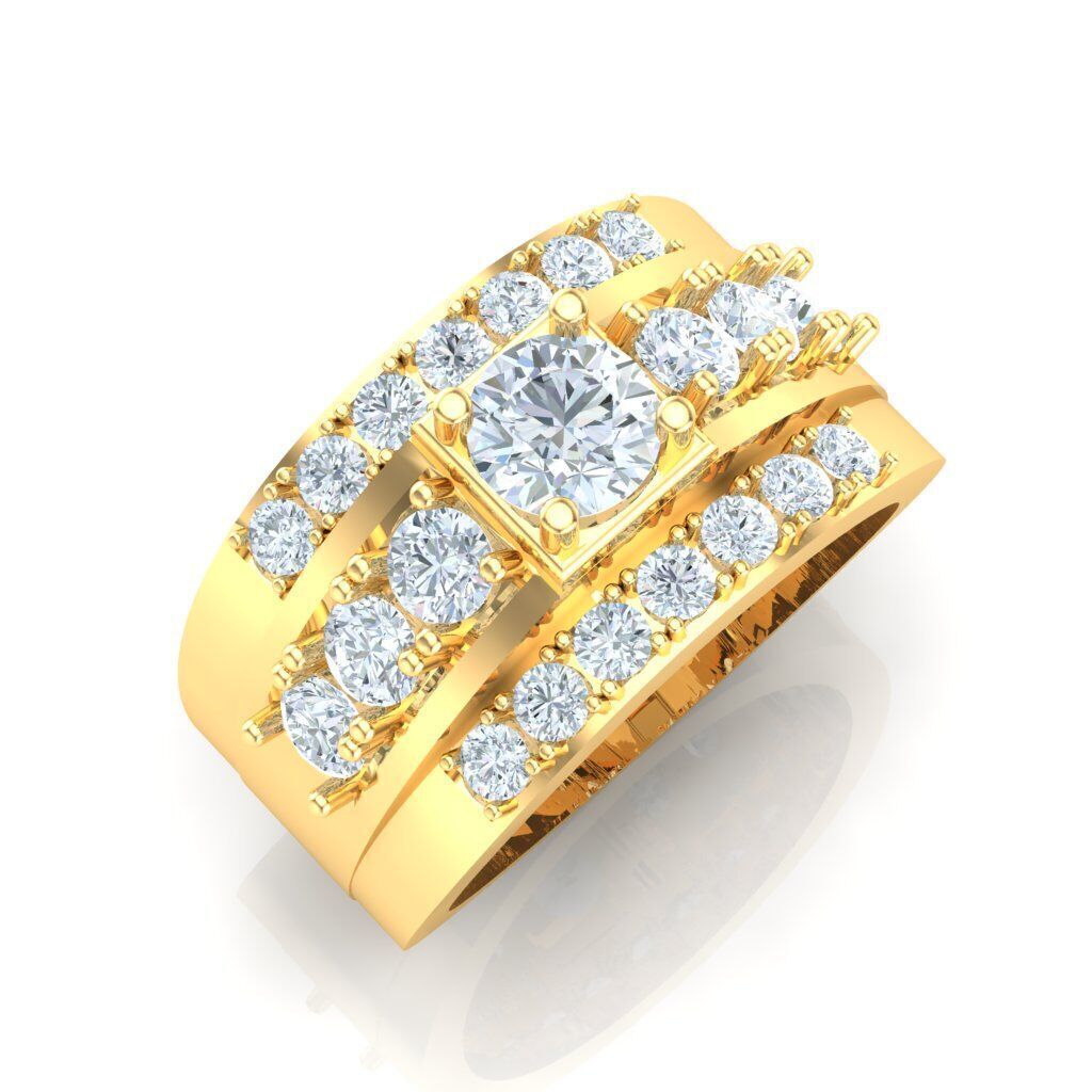 Top Diamond Men Ring STL 3DM 2MR023 3D print model_18